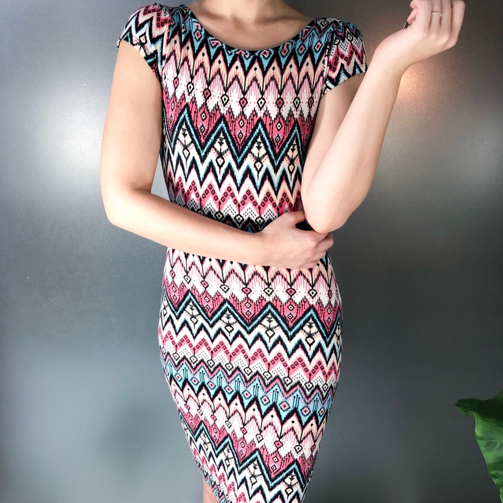 Colorful bodycon summer dress